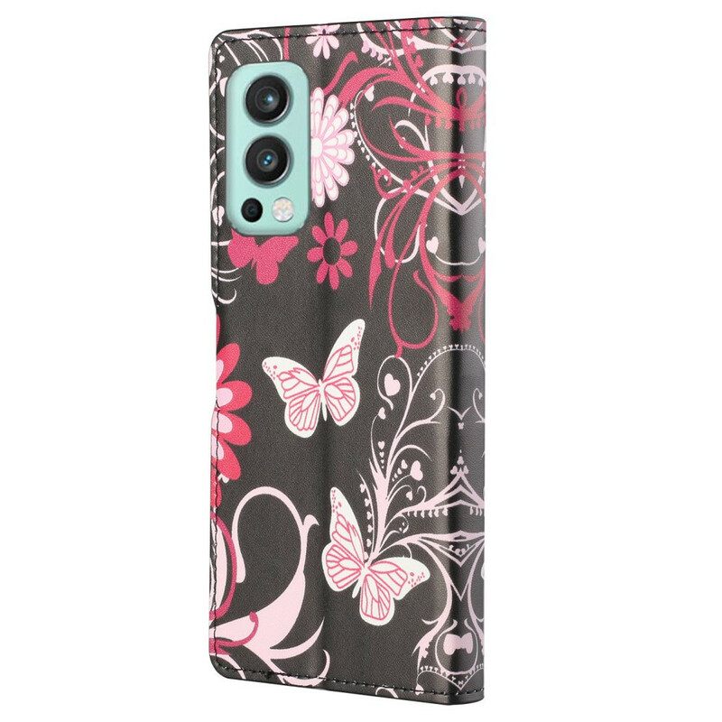 Κάλυμμα OnePlus Nord 2 5G με κορδονι Παραλλαγές Λουριών Πεταλούδας