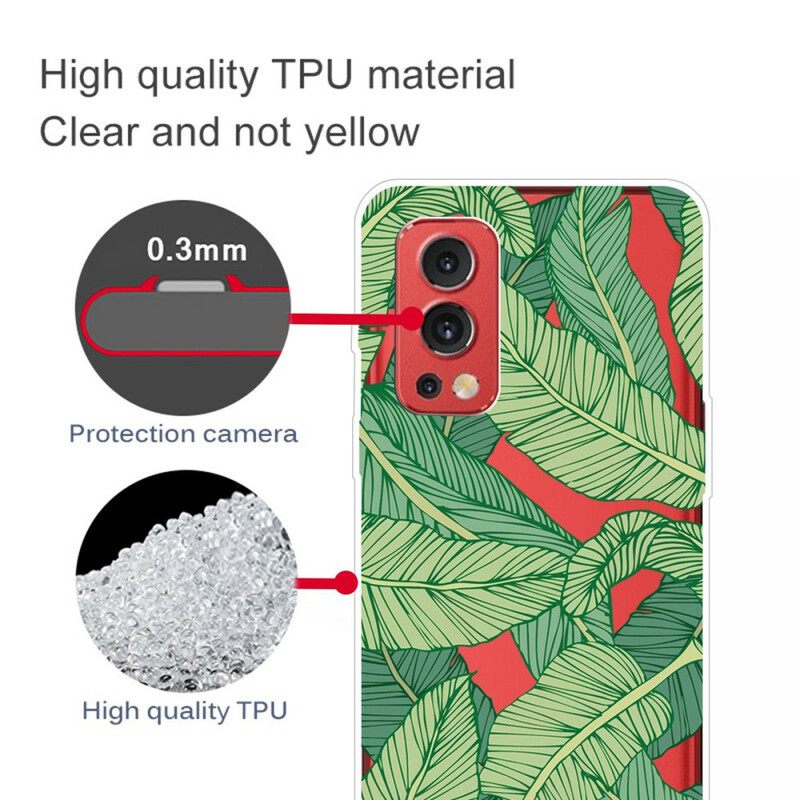 Θήκη OnePlus Nord 2 5G Διαφανή Φύλλα Γραφικών