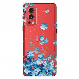 Θήκη OnePlus Nord 2 5G Μπλε Λουλούδια