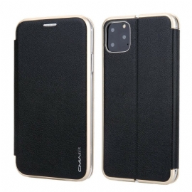 θηκη κινητου iPhone 11 Pro Θήκη Flip Απομίμηση Δέρματος Cmai2 Μεταλλικές Άκρες