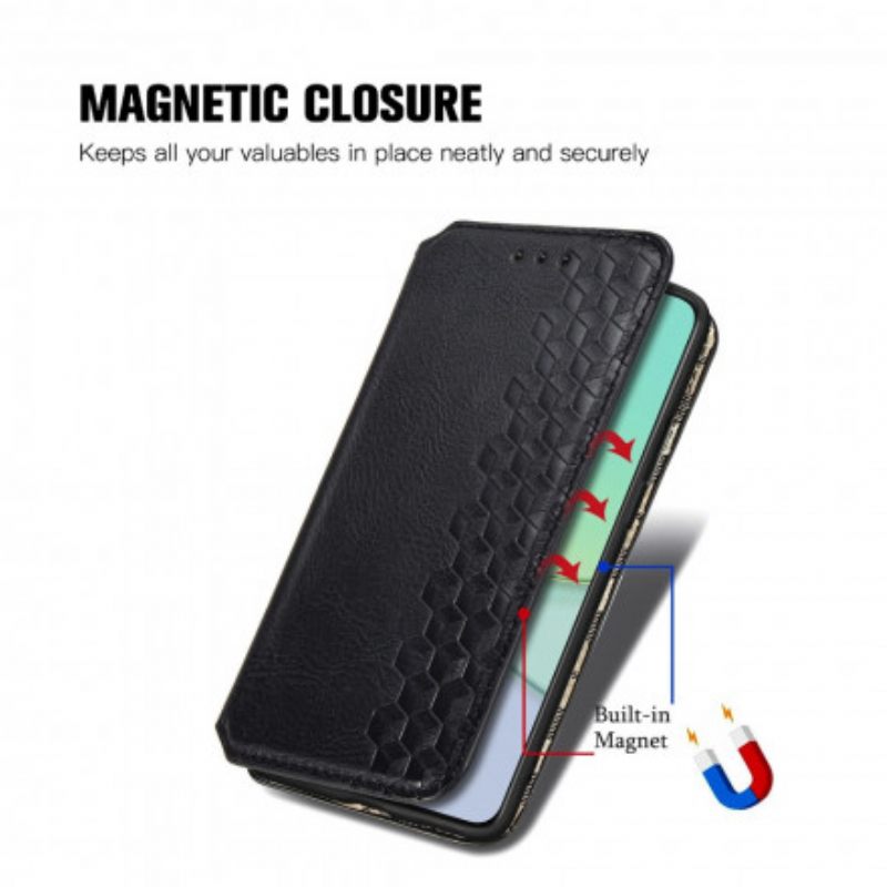 θηκη κινητου OnePlus 8T Θήκη Flip Εφέ Δέρματος Με Υφή Διαμαντιού