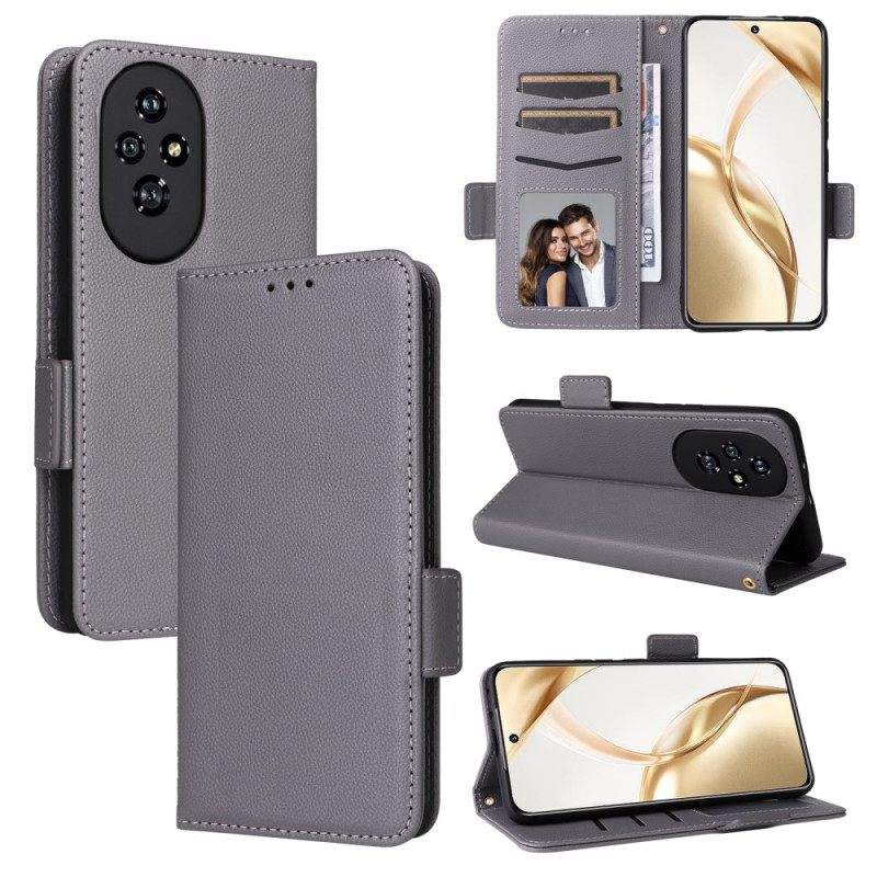 Δερματινη Θηκη Honor 200 Lite Faux Litchi Leather Με Λουράκι