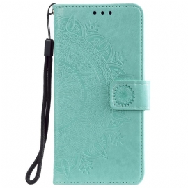 Δερματινη Θηκη Honor 200 Lite Mandala Sun Με Λουράκι Σιλικόνης