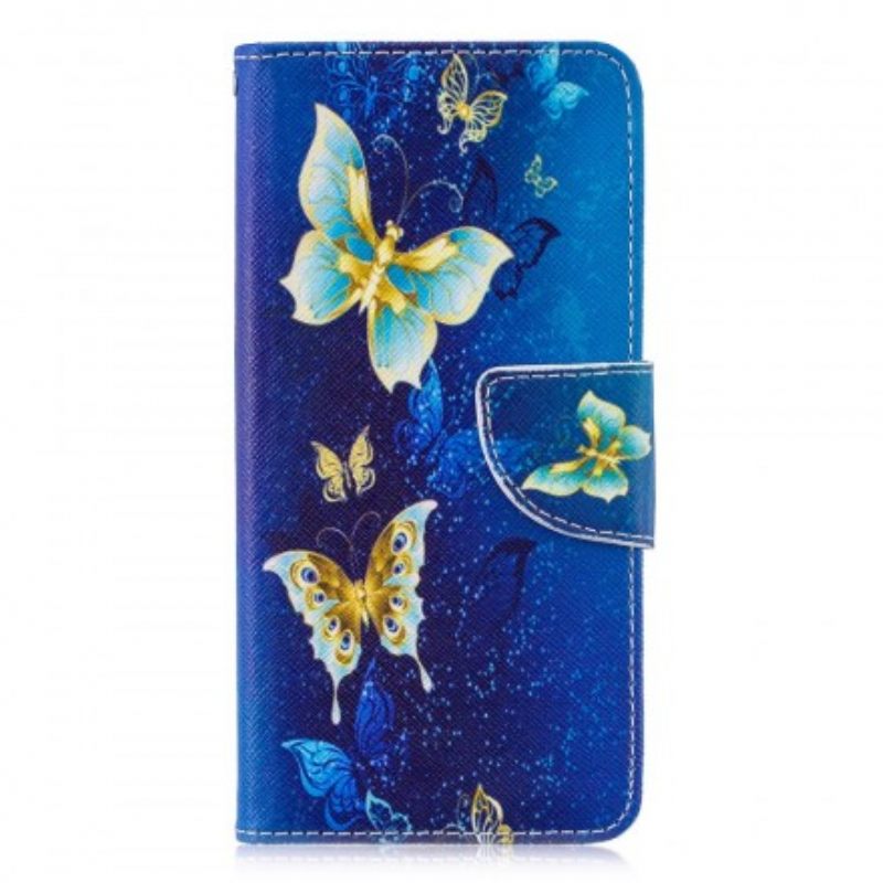 δερματινη θηκη Huawei P30 Πεταλούδες Στη Νύχτα