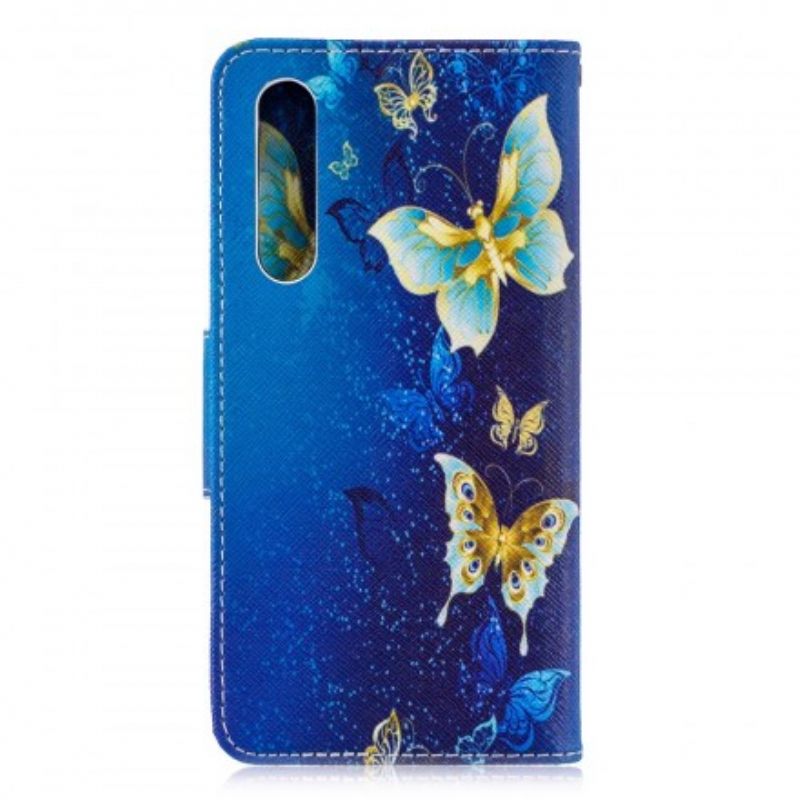 δερματινη θηκη Huawei P30 Πεταλούδες Στη Νύχτα