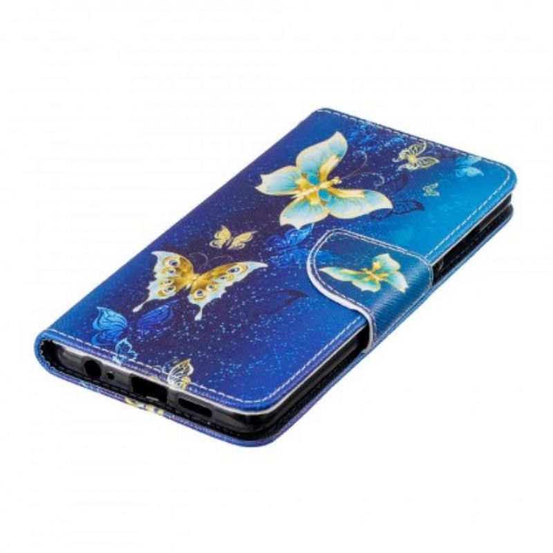 δερματινη θηκη Huawei P30 Πεταλούδες Στη Νύχτα
