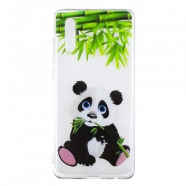 θηκη κινητου Huawei P30 Διαφανές Panda Eat