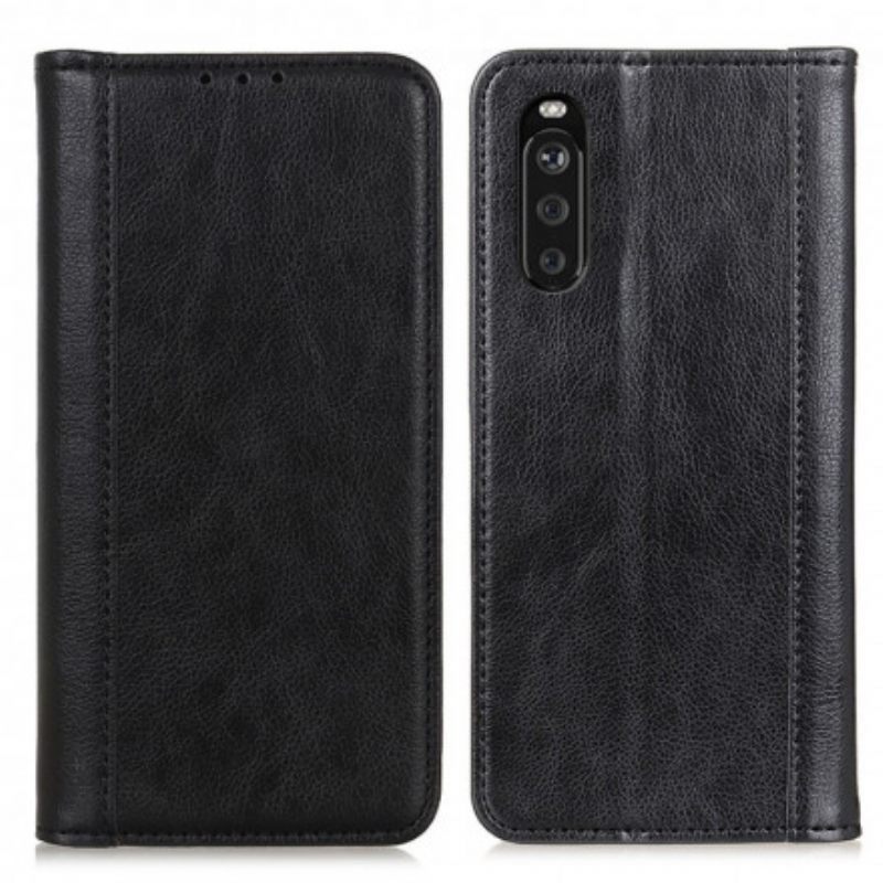 θηκη κινητου Sony Xperia 10 III Θήκη Flip Elegance Split Leather Litchi