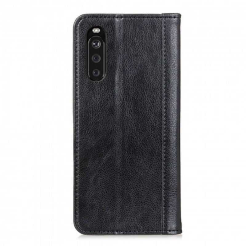 θηκη κινητου Sony Xperia 10 III Θήκη Flip Elegance Split Leather Litchi