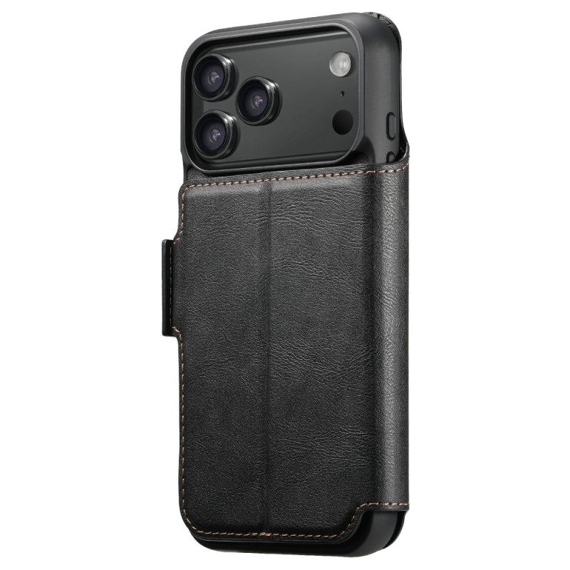 Δερματινη Θηκη iPhone 17 Pro Max Αποσπώμενη Θήκη Magsafe Δίχρωμη Suteni