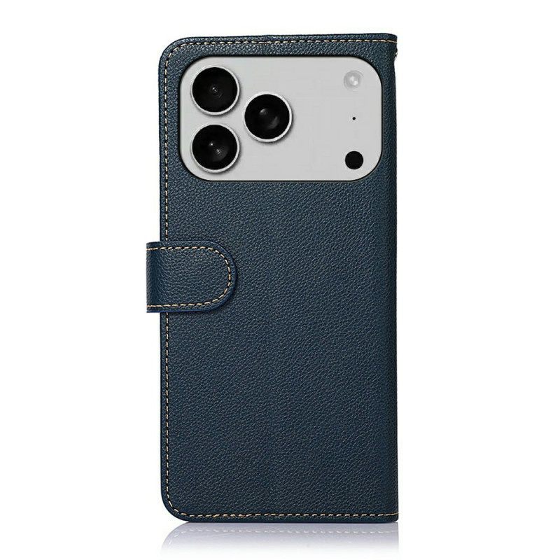 Δερματινη Θηκη iPhone 17 Pro Max Δίχρωμο Πορτοφόλι Rfid Khazneh