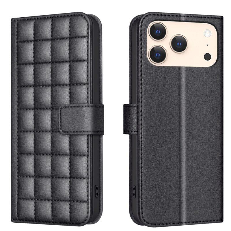 Δερματινη Θηκη iPhone 17 Pro Max Καπιτονέ Binfen Color