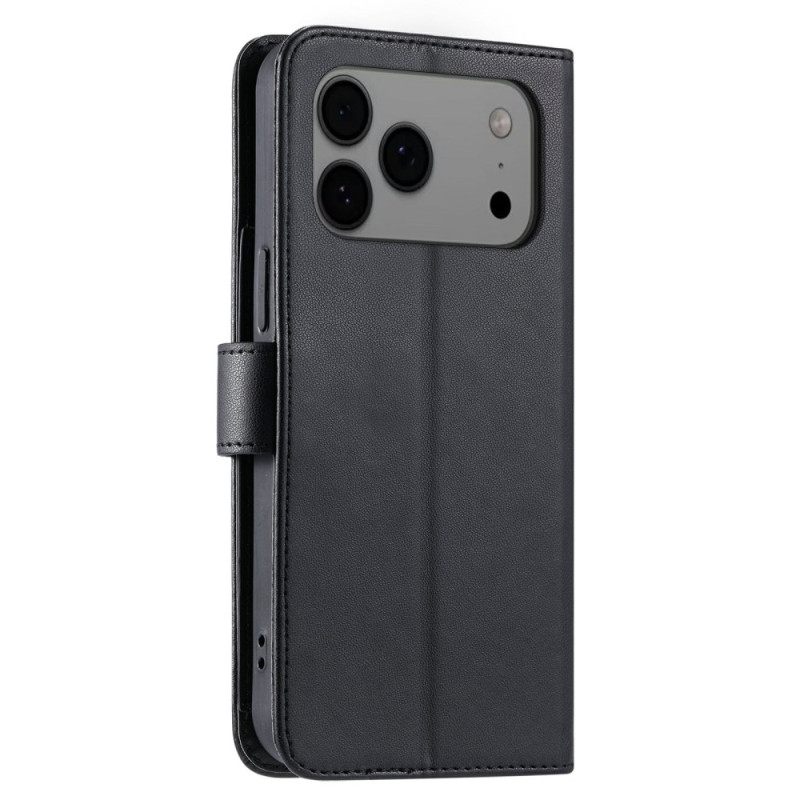 Δερματινη Θηκη iPhone 17 Pro Max Καπιτονέ Με Κορδόνι Και Λουράκι Ώμου