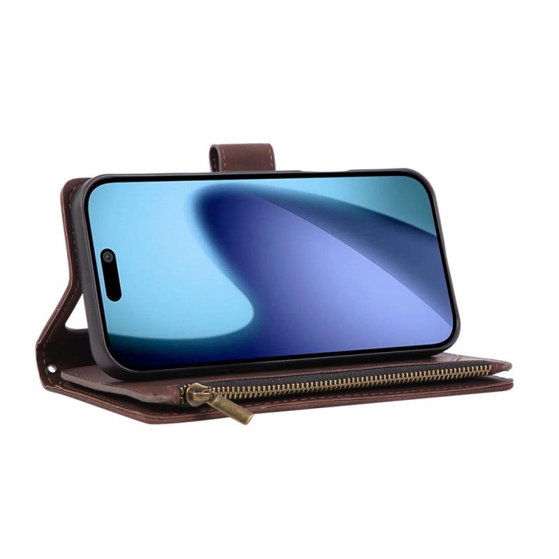 Δερματινη Θηκη iPhone 17 Pro Max Πορτοφόλι Με Εφέ Σουέτ
