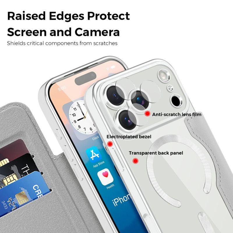 Δερματινη Θηκη iPhone 17 Pro Max Συμβατό Με Magsafe Καπιτονέ Σιλικόνης