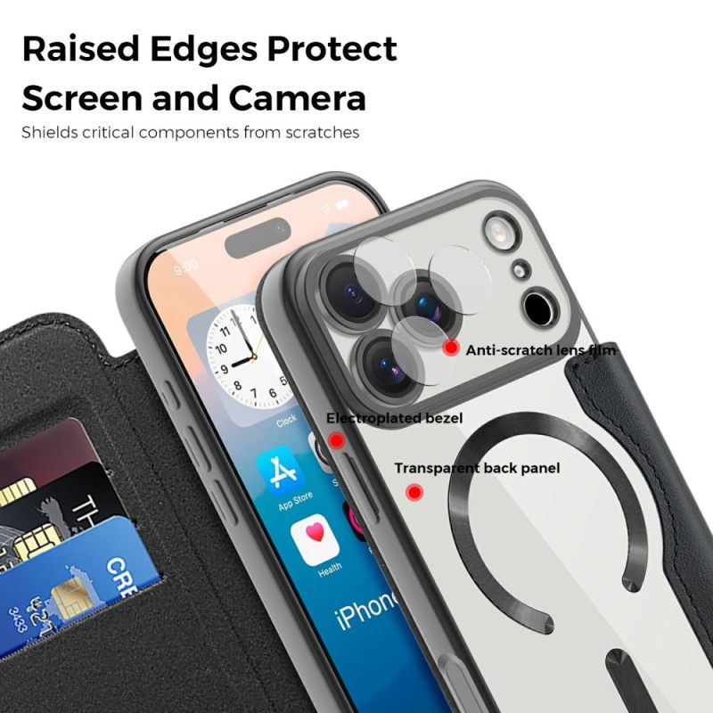 Δερματινη Θηκη iPhone 17 Pro Max Συμβατό Με Magsafe Με Κλείδωμα Rfid