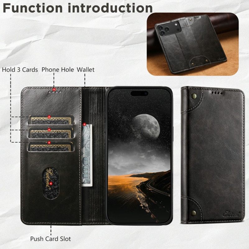 Δερματινη Θηκη iPhone 17 Pro Max Vintage Suteni
