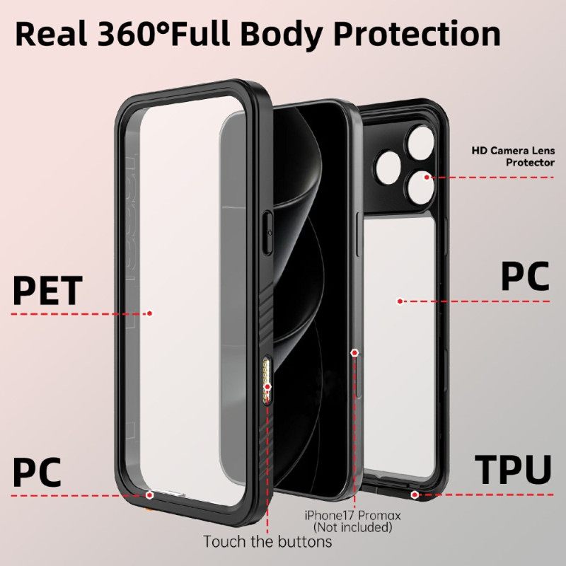 Κάλυμμα iPhone 17 Pro Max Αδιάβροχο Και Ανθεκτικό Σε Κραδασμούς Redpepper