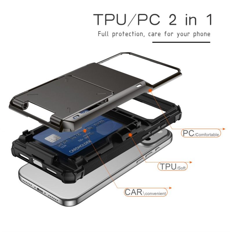 Κάλυμμα iPhone 17 Pro Max Αναδιπλούμενη Θήκη Για Κάρτες Σιλικόνης