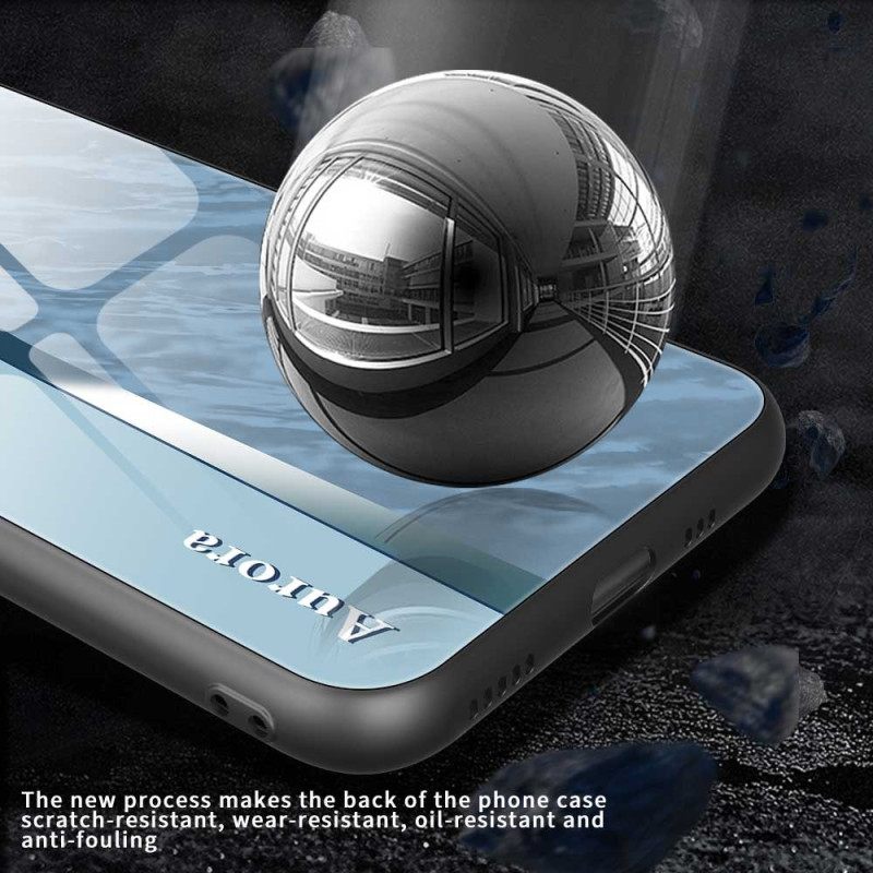 Κάλυμμα iPhone 17 Pro Max Ανοιχτό Μπλε Σκληρυμένο Γυαλί Σιλικόνης