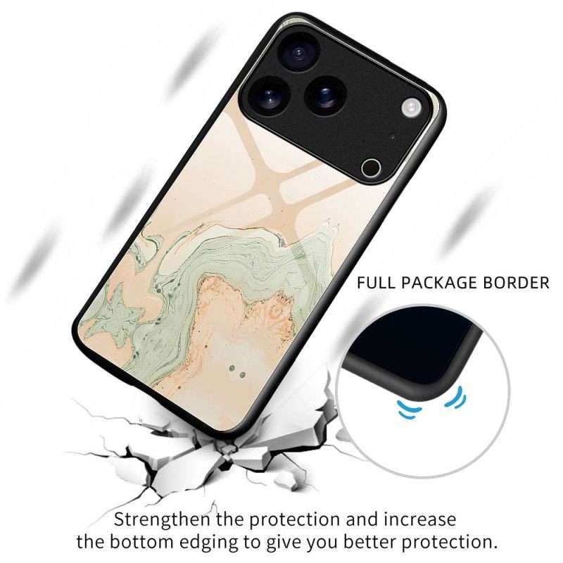 Κάλυμμα iPhone 17 Pro Max Βαμμένο Σχέδιο Από Σκληρυμένο Γυαλί Σιλικόνης