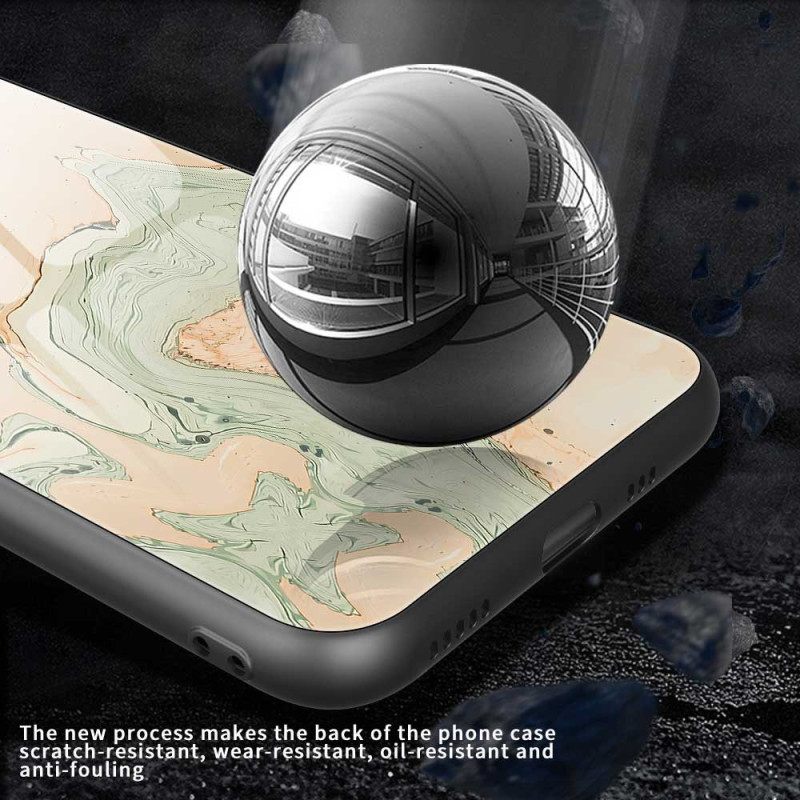 Κάλυμμα iPhone 17 Pro Max Βαμμένο Σχέδιο Από Σκληρυμένο Γυαλί Σιλικόνης