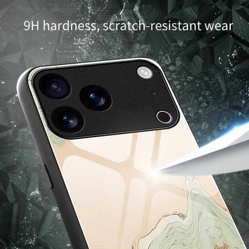 Κάλυμμα iPhone 17 Pro Max Βαμμένο Σχέδιο Από Σκληρυμένο Γυαλί Σιλικόνης