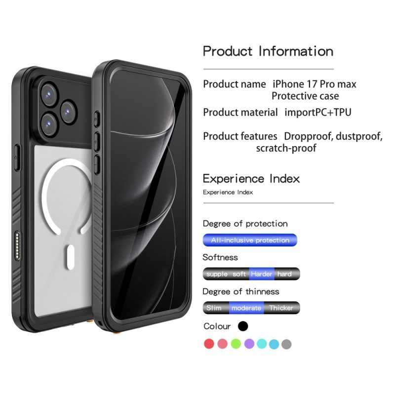 Κάλυμμα iPhone 17 Pro Max Διαφανής Συμβατή Με Magsafe Αδιάβροχη Ip68 Σιλικόνης