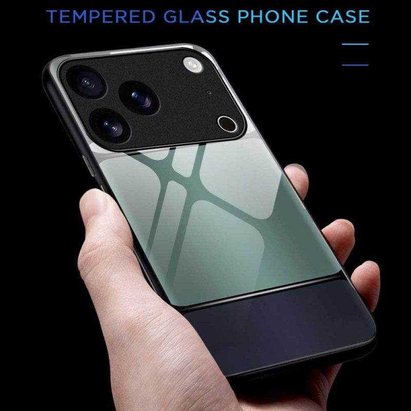 Κάλυμμα iPhone 17 Pro Max Δίχρωμο Σκληρυμένο Γυαλί