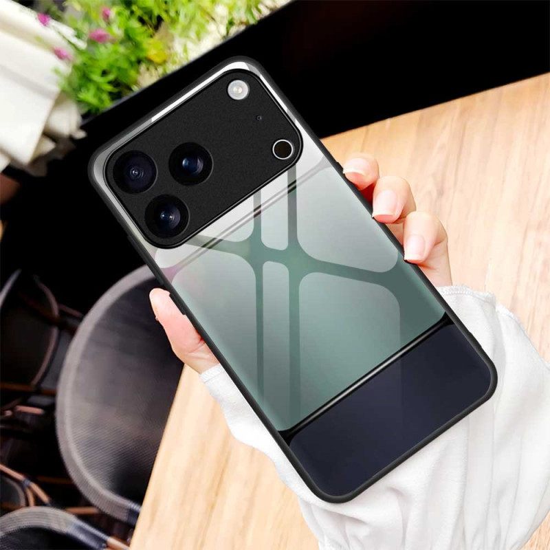 Κάλυμμα iPhone 17 Pro Max Δίχρωμο Σκληρυμένο Γυαλί