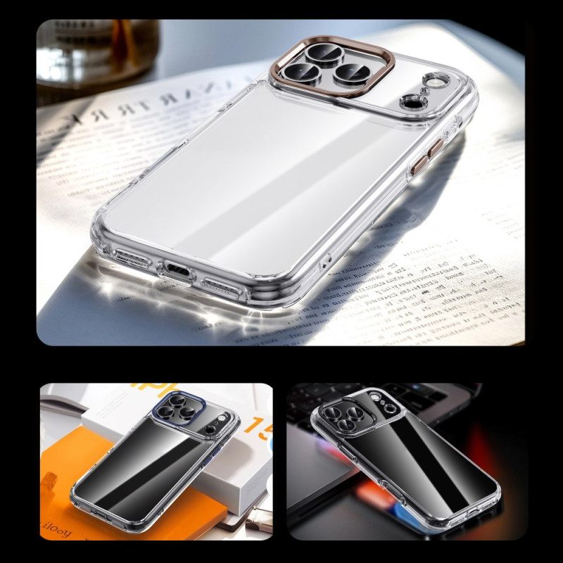 Κάλυμμα iPhone 17 Pro Max Ipaky Διαφανές Μεταλλικό Πλαίσιο Φακού
