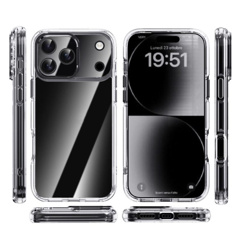 Κάλυμμα iPhone 17 Pro Max Ipaky Διαφανές Μεταλλικό Πλαίσιο Φακού