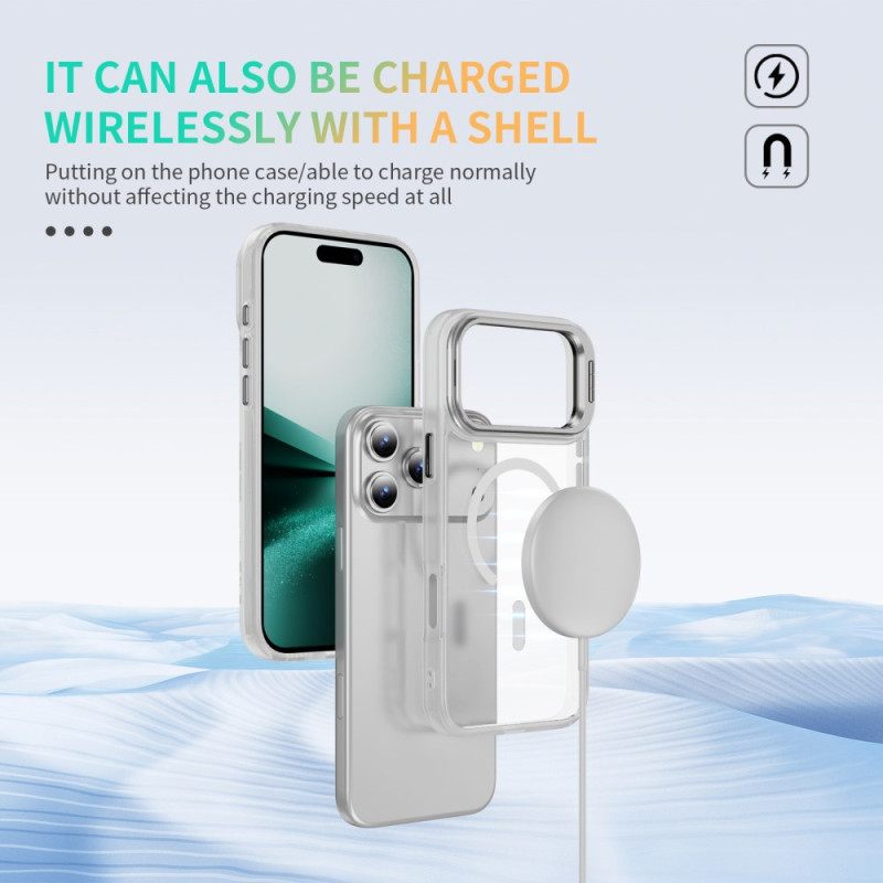Κάλυμμα iPhone 17 Pro Max Μαγνητικό Με Βάση Φακού Με Παγωμένο Περίβλημα Σιλικόνης