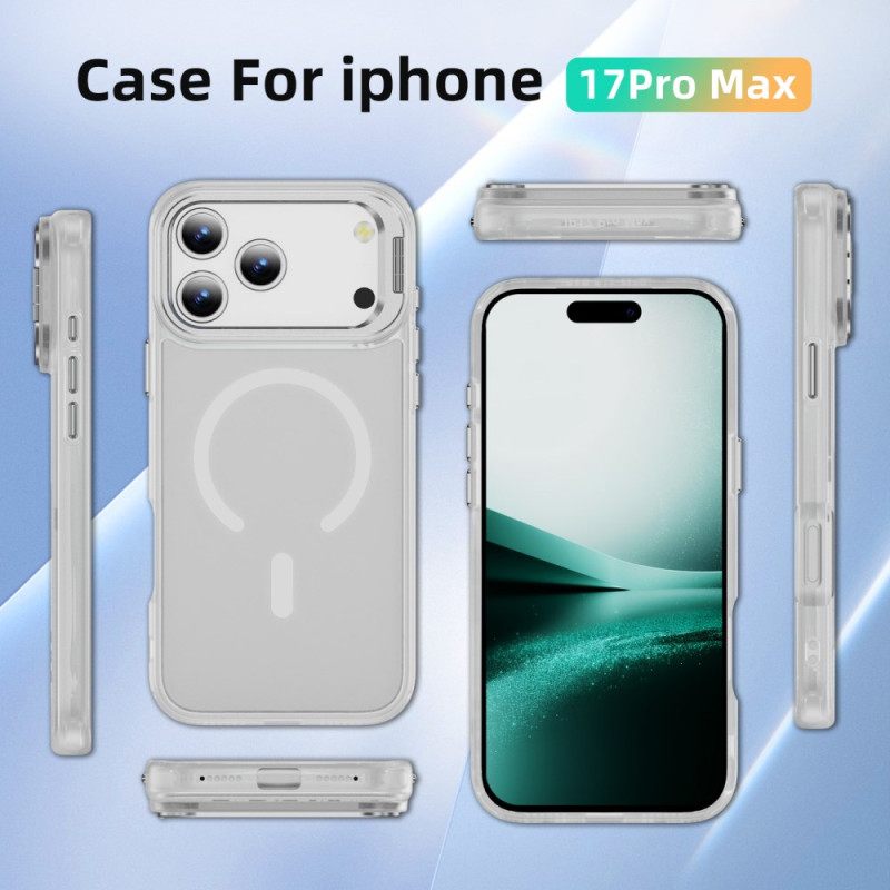 Κάλυμμα iPhone 17 Pro Max Μαγνητικό Με Βάση Φακού Με Παγωμένο Περίβλημα Σιλικόνης