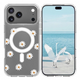 Κάλυμμα iPhone 17 Pro Max Μαργαρίτες Συμβατές Με Magsafe Σιλικόνης