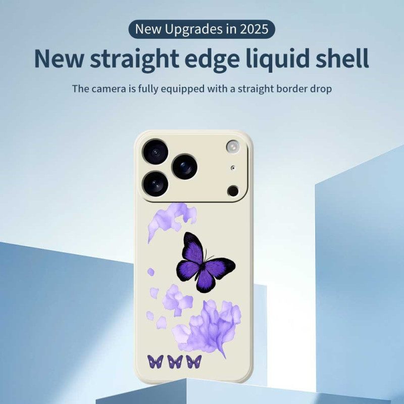 Κάλυμμα iPhone 17 Pro Max Πεταλούδες Σιλικόνης