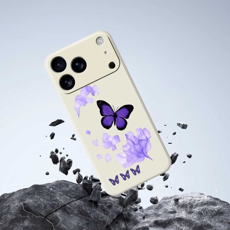 Κάλυμμα iPhone 17 Pro Max Πεταλούδες Σιλικόνης