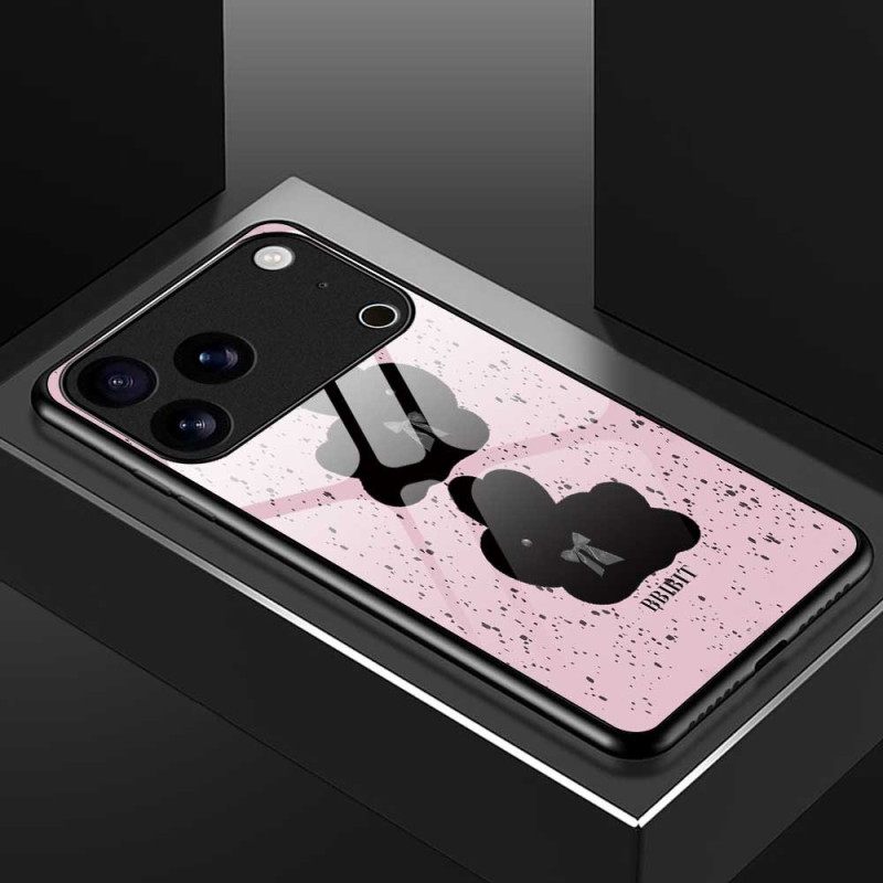 Κάλυμμα iPhone 17 Pro Max Ροζ Και Μαύρο Σκληρυμένο Γυαλί