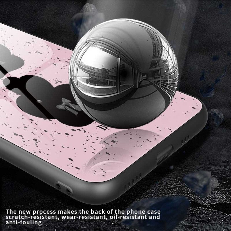 Κάλυμμα iPhone 17 Pro Max Ροζ Και Μαύρο Σκληρυμένο Γυαλί