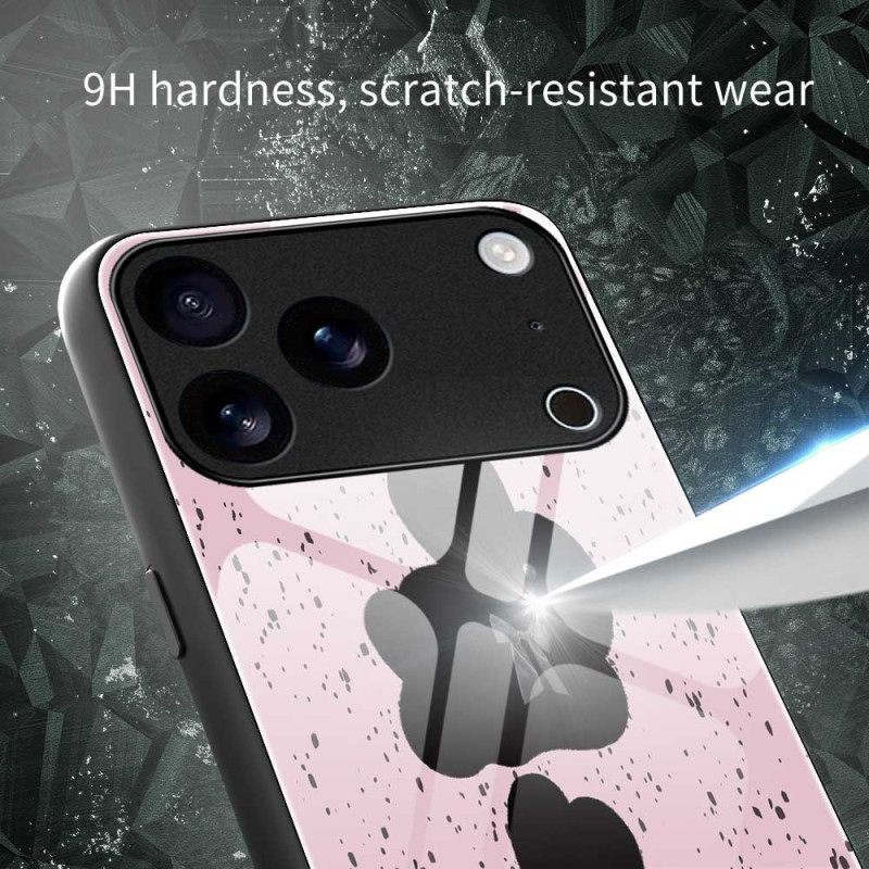 Κάλυμμα iPhone 17 Pro Max Ροζ Και Μαύρο Σκληρυμένο Γυαλί