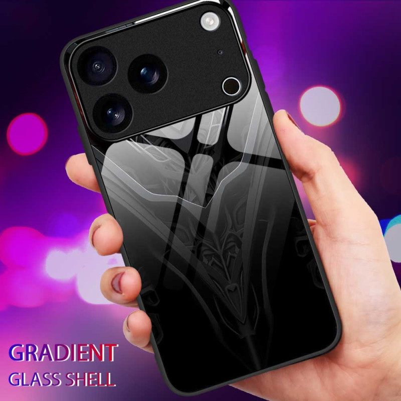 Κάλυμμα iPhone 17 Pro Max Σχεδιασμός Από Σκληρυμένο Γυαλί Μαύρο Σιλικόνης