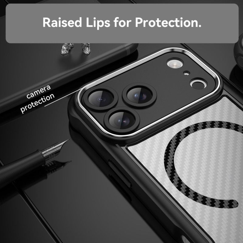 Κάλυμμα iPhone 17 Pro Max Συμβατό Με Magsafe Από Ημιδιαφανές Ίνες Άνθρακα