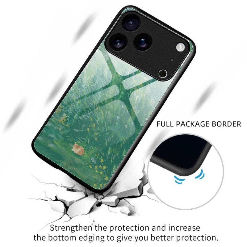 Κάλυμμα iPhone 17 Pro Max Θήκες Κινητών Σκληρυμένο Γυαλί Με Σχέδιο Γάτας