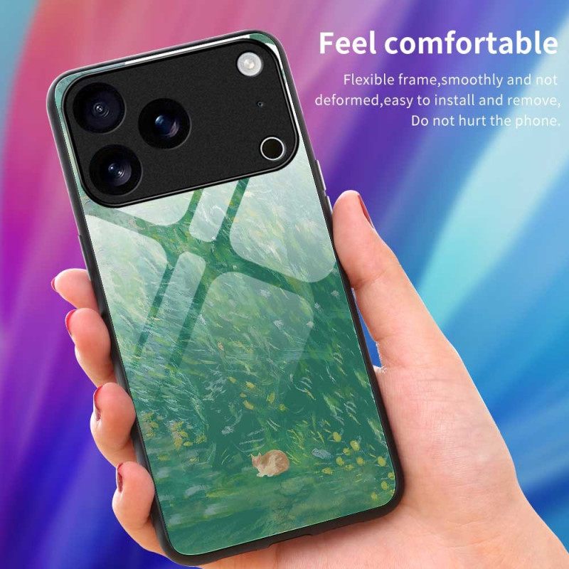 Κάλυμμα iPhone 17 Pro Max Θήκες Κινητών Σκληρυμένο Γυαλί Με Σχέδιο Γάτας