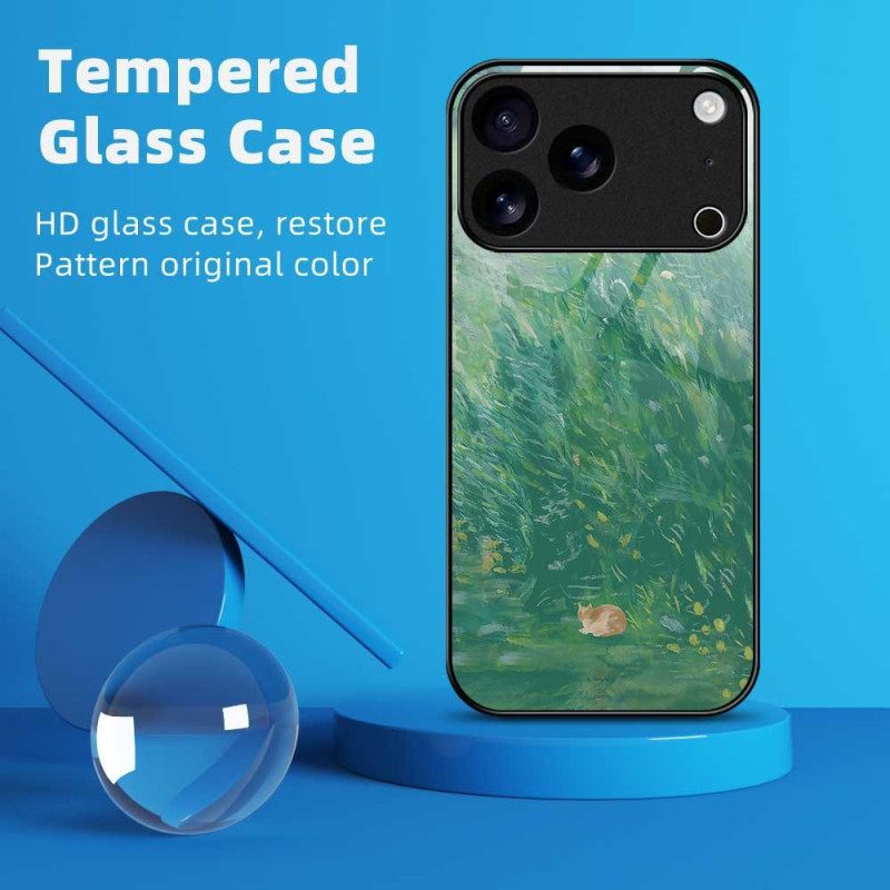 Κάλυμμα iPhone 17 Pro Max Θήκες Κινητών Σκληρυμένο Γυαλί Με Σχέδιο Γάτας