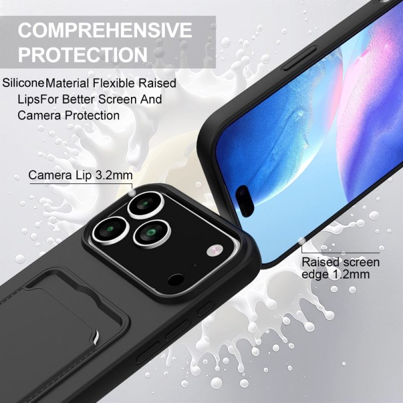 Κάλυμμα iPhone 17 Pro Max Θήκη Καρτών Με Καλώδιο Σιλικόνης