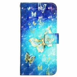 δερματινη θηκη Samsung Galaxy A13 με κορδονι Flight Of Strap Butterflies