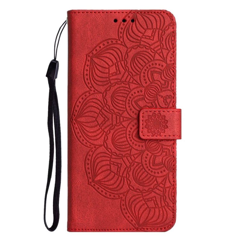 Θήκη Flip Samsung Galaxy A13 με κορδονι Vintage Strappy Mandala