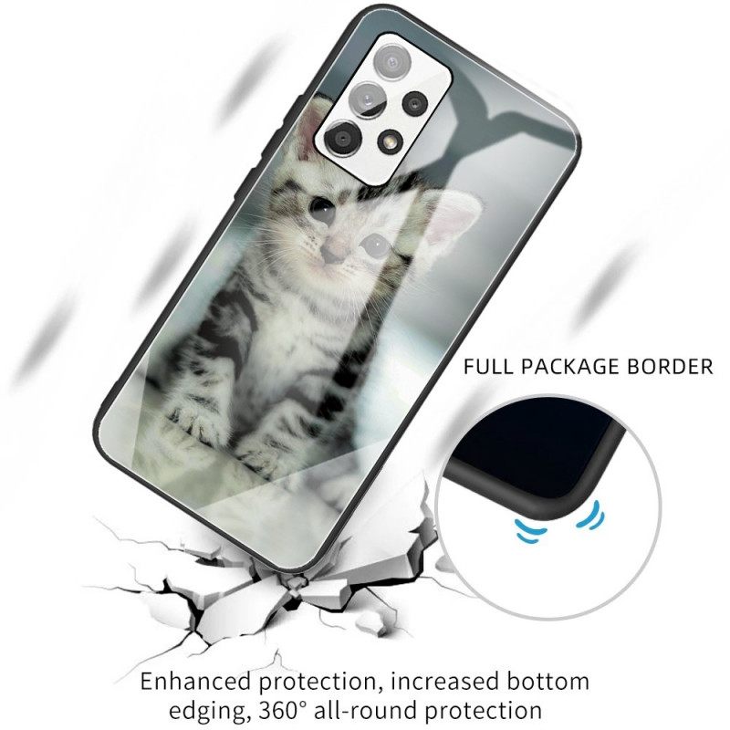 θηκη κινητου Samsung Galaxy A13 Kitten Tempered Glass