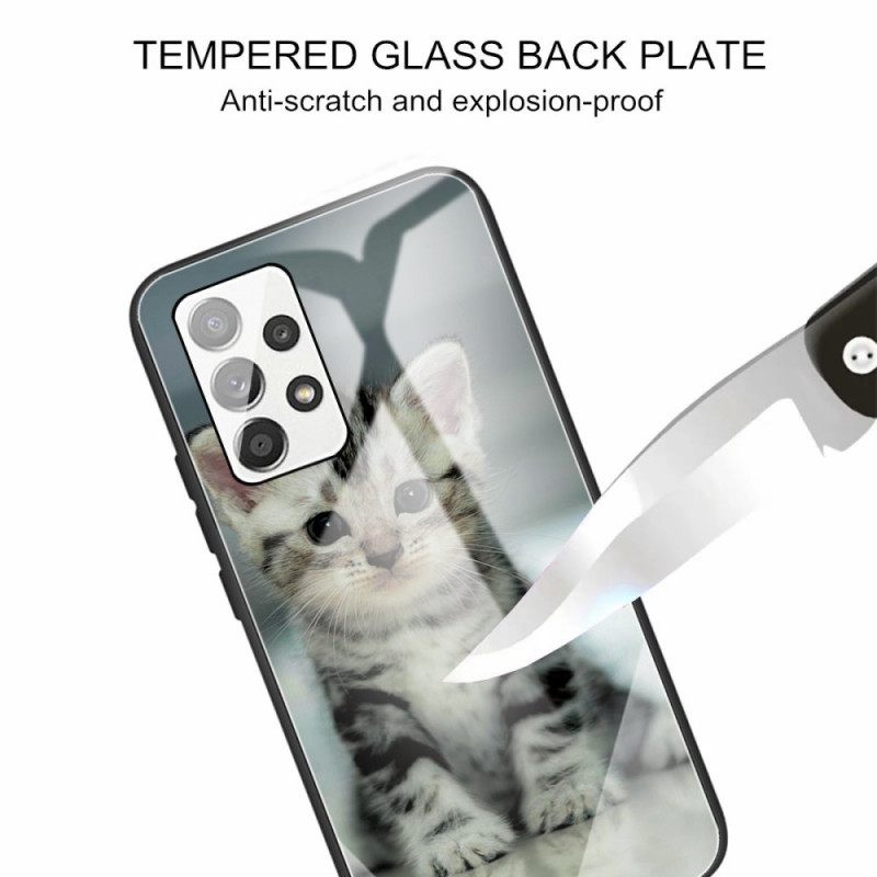 θηκη κινητου Samsung Galaxy A13 Kitten Tempered Glass